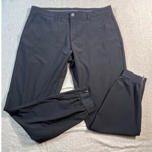 Primo Men’s 40 Black Tapered Jogger Pants / Shorts Performance Stretch Athletic